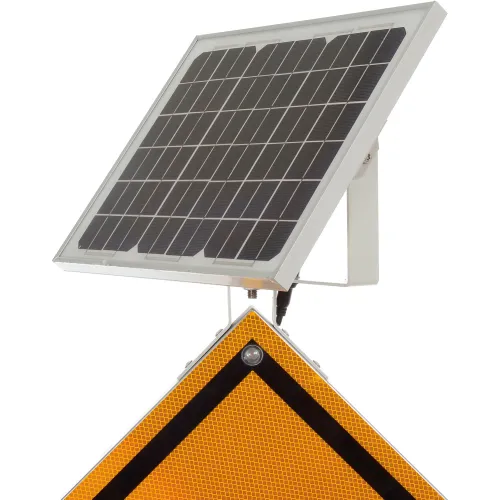 Global Industrial" 30" Solar Powered Flashing LED Pedestrian Crossing Sign, Diamond - Image 3