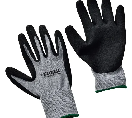 Global Industrial Ultra-Grip Foam Nitrile Coated Gloves, Gray/Black, Medium, 1 Pair - Pkg Qty 12