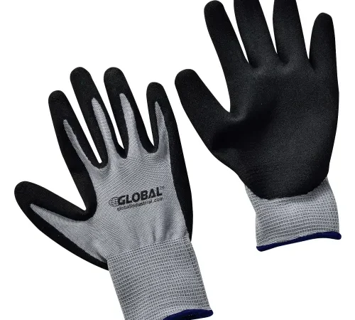 Global Industrial Ultra-Grip Foam Nitrile Coated Gloves, Gray/Black, X-Large, 1 Pair - Pkg Qty 12