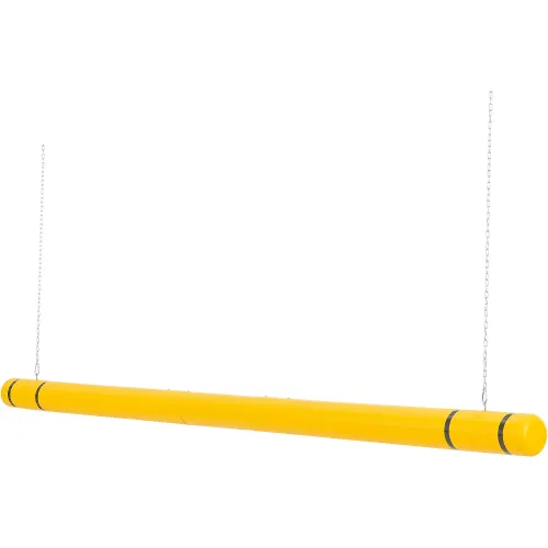 Yellow hanging cylindrical balance beam