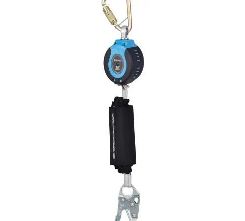 Retractable safety lifeline with carabiner hook