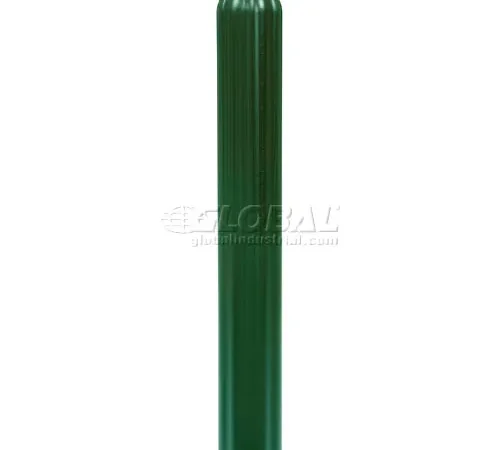 green metal bollard post
