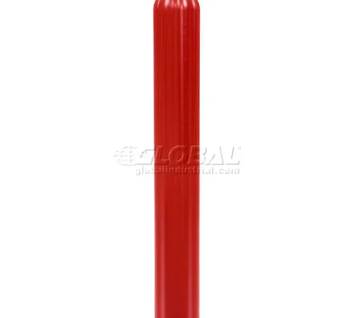Red bollard cover with rounded top