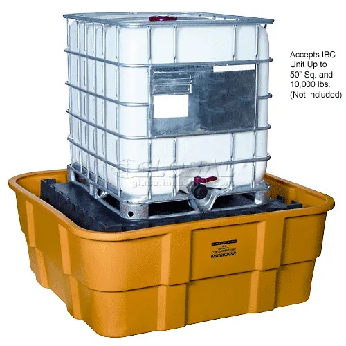 Eagle 1683 IBC Spill Containment Unit - Yellow with No Drain - Image 4