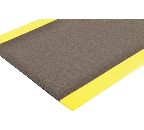 NoTrax® Cushion-Stat" w/Dyna-Shield® Anti Static Mat 3/8" Thick 3' x 10' Black/Yellow