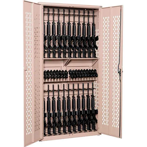 Datum Argos Gun Cabinet AWC84H24R20P - Holds 24 Rifles & 20 Pistols 42"W x 15"D x 84"H Stealth