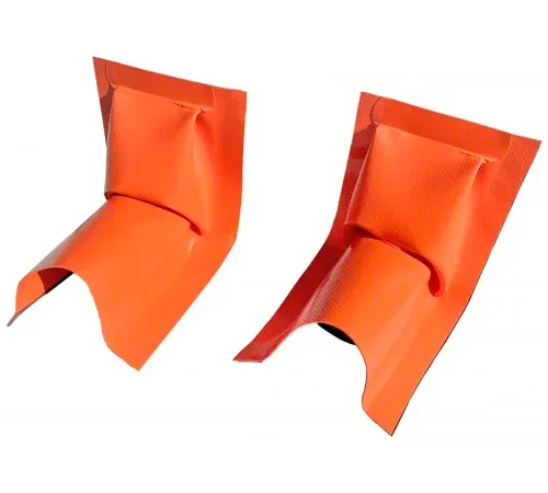 UltraTech Ultra-Berm Builder Plus Wall End, 2'', Includes Mounting Strips and Anchors, 2/Qty, Orange