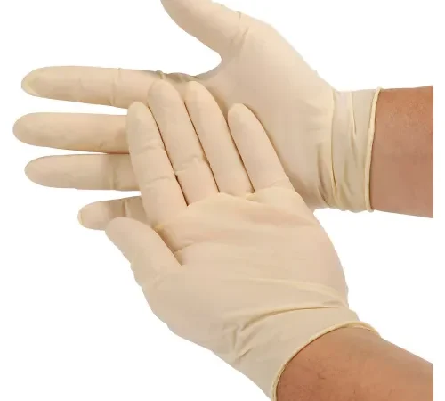 Industrial Grade Disposable Latex Gloves, Powder-Free, X-Large, Natural, 4 Mil, 100/Box