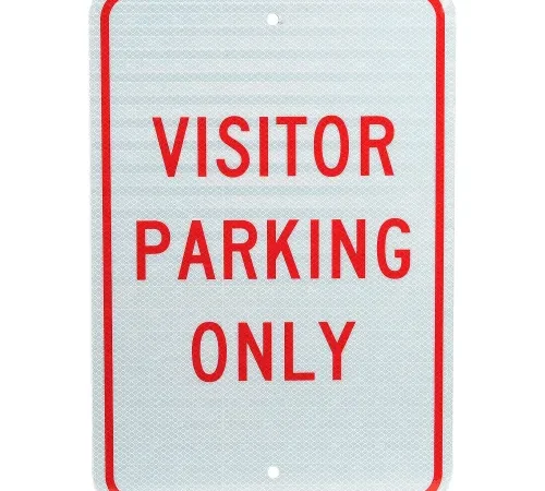 Aluminum Sign - Visitor Parking Only - .08" Thick, TM7J