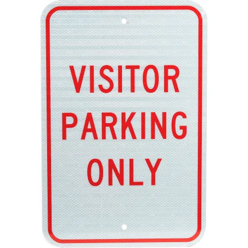 Aluminum Sign - Visitor Parking Only - .08" Thick, TM7J