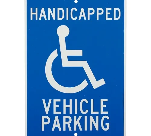 Aluminum Sign - Handicapped Vehicle Parking - .063" Thick, TM10H