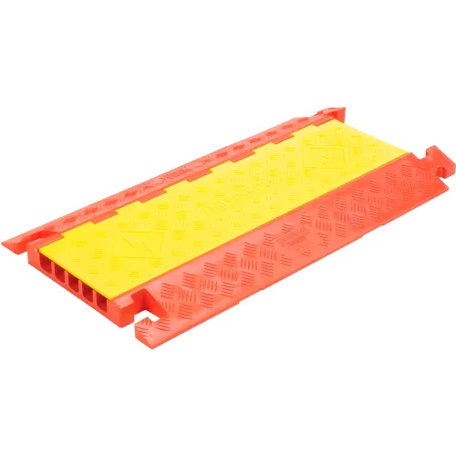 5-Channel Heavy Duty Cable Guard, 36"L x 20"W x 2-5/16"H, Yellow/Orange