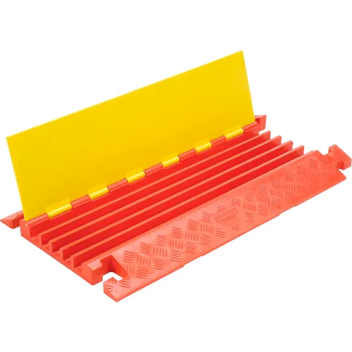 5-Channel Heavy Duty Cable Guard, 36"L x 20"W x 2-5/16"H, Yellow/Orange - Image 2