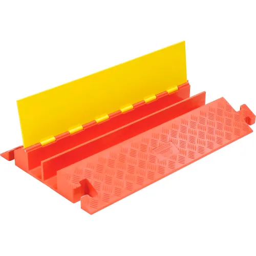 2-Channel Heavy Duty Cable Guard, 36"L x 22"W x 4-1/8"H, Yellow/Orange - Image 2