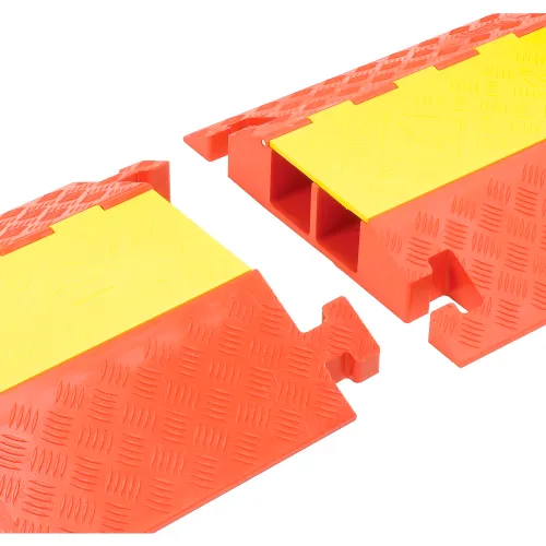 2-Channel Heavy Duty Cable Guard, 36"L x 22"W x 4-1/8"H, Yellow/Orange - Image 4