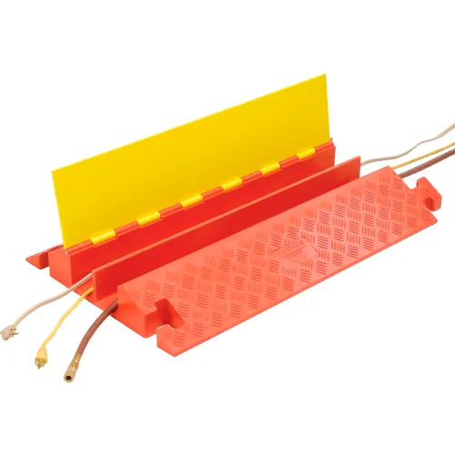 2-Channel Heavy Duty Cable Guard, 36"L x 22"W x 4-1/8"H, Yellow/Orange - Image 5