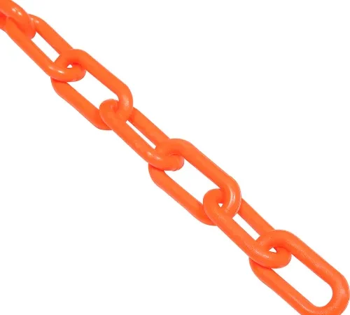 Global Industrial Plastic Chain Barrier, 1-1/2"x50'L, Safety Orange