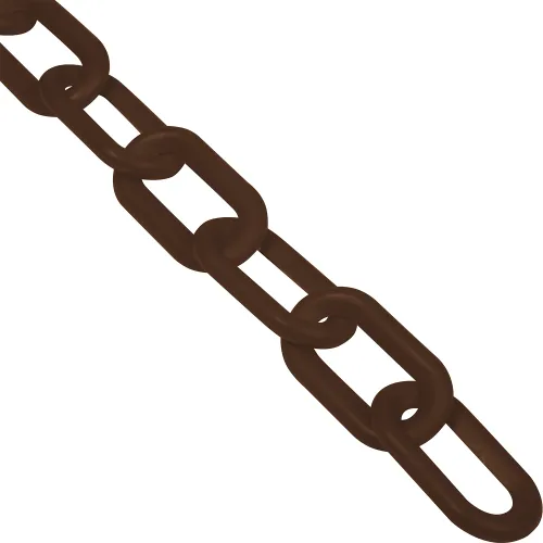 Global Industrial Plastic Chain Barrier, 2"x50'L, Brown