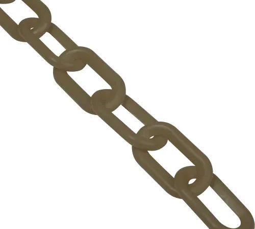Global Industrial Plastic Chain Barrier, 2"x50'L, Khaki Gold