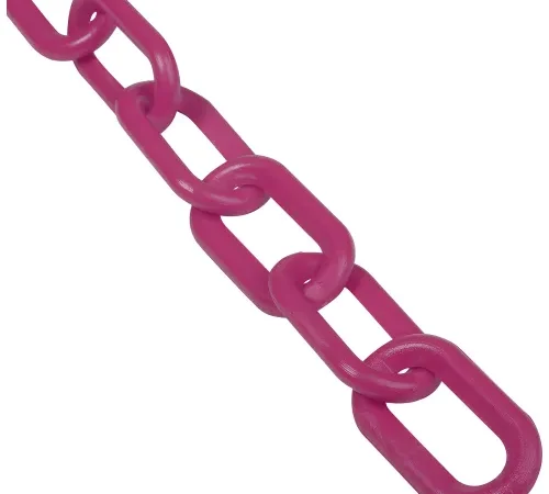 Global Industrial Plastic Chain Barrier, 2"x50'L, Magenta