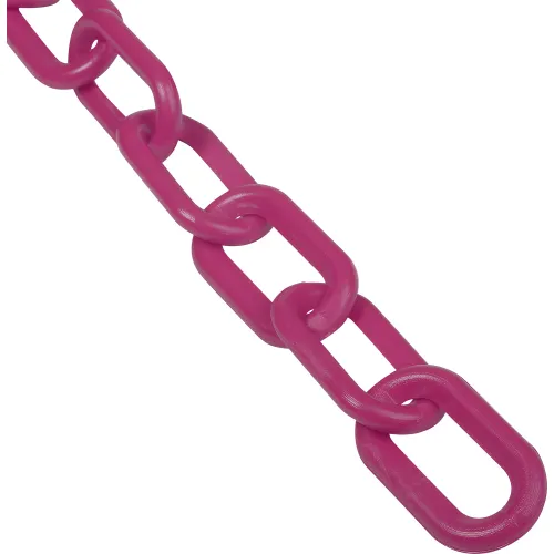 Global Industrial Plastic Chain Barrier, 2"x50'L, Magenta