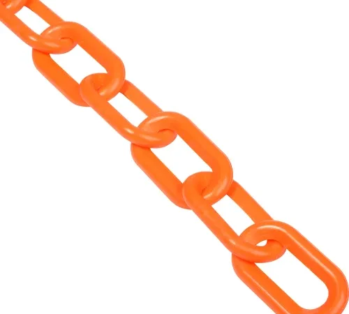 Global Industrial Plastic Chain Barrier, 2"x50'L, Safety Orange