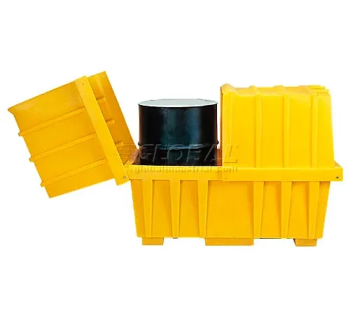 Eagle 1626 Spill 2 Drum Low-Profile Spill Containment Workstation - with Lid