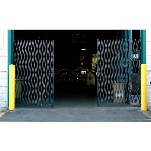 Global Industrial" Double Folding Security Gate 12'W x 8'H - Image 2
