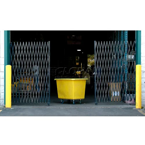 Global Industrial" Double Folding Security Gate 12'W x 8'H - Image 3