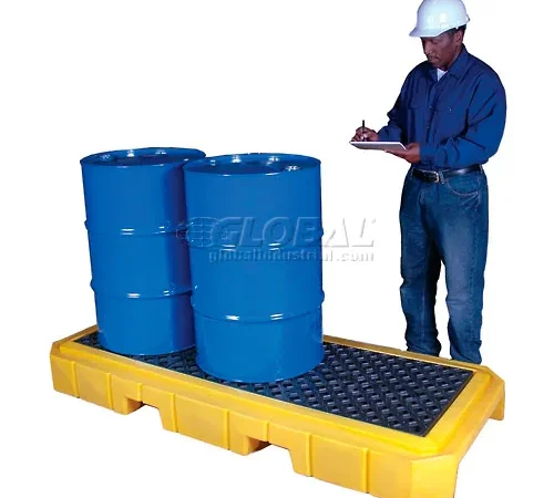 UltraTech Ultra-Spill Pallet Plus? Containment Pallet 9627 P3 3-Drum with Drain