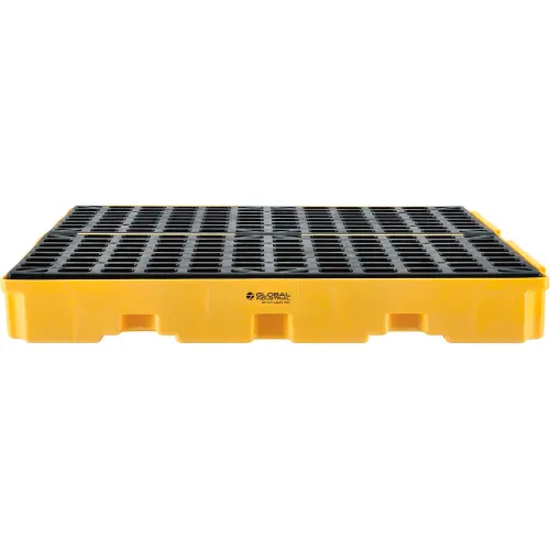 Global Industrial" 4-Drum Spill Containment Modular Platform - 2 Piece - Assembled - Image 2