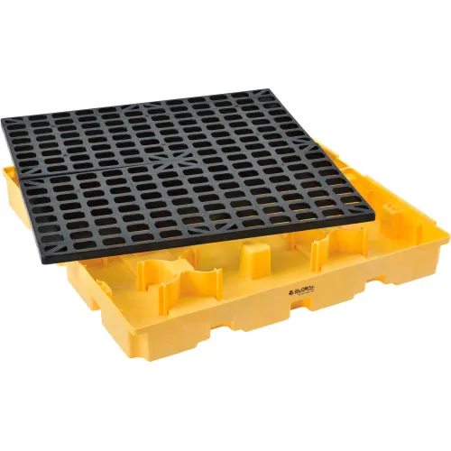 Global Industrial" 4-Drum Spill Containment Modular Platform - 2 Piece - Assembled - Image 4