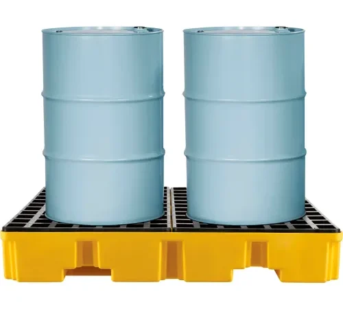 Global Industrial" 4 Drum Low Profile Spill Containment Pallet with Drain