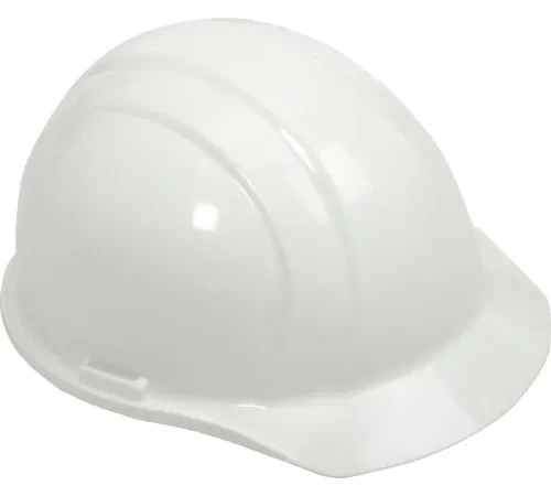 White construction hard hat