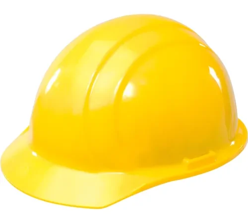 Yellow construction hard hat