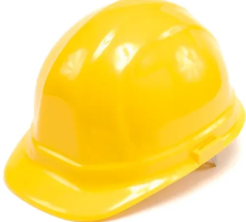 Yellow construction hard hat