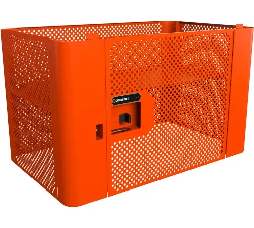 Crescent? Railworks Mesh Panel Lockable Storage, 36-3/4"W x 22-1/2"D x 23-3/16"H, Orange