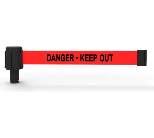 Red retractable belt with Danger - Keep Out