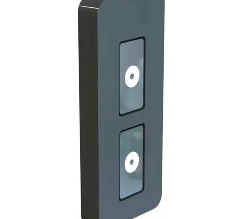 Sleek vertical dual-lens security camera