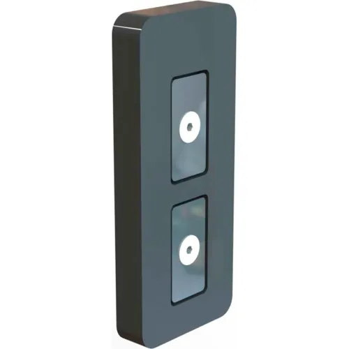 Sleek vertical dual-lens security camera
