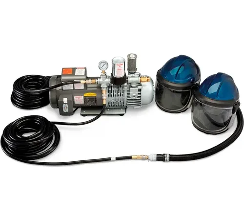Allegro 9247-02 Deluxe Supplied Air Shield/Helmet System, 2 Worker, 50' Hose