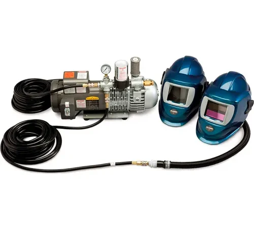 Allegro 9248-02 Deluxe Supplied Air Shield/Helmet System, 2 Workers, 50' Hose & ADF