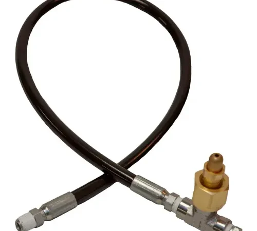 Air Systems International 30" Connecting Whip w/Tee, CGA-347, 5000 PSI, CW-30HP