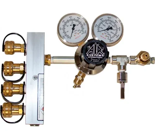 Air Systems International 4-Outlet Breathing Air Regulator/Manifold, 3000 PSI, Schrader, HP-CW1-346