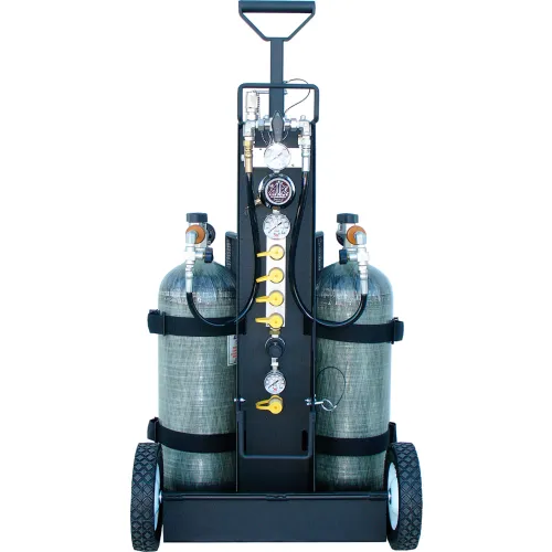 Air Systems 2-Cylinder MULTI-PAK™ Small Cylinder Rescue Cart, 4500 PSI, Hansen, MP-4R