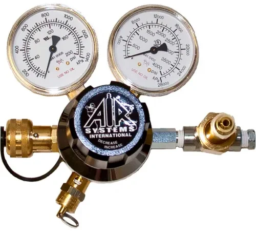 Air Systems International 3000 PSI Dual-Gauge Breathing Air Regulator, Hansen Fitting, RG-3000