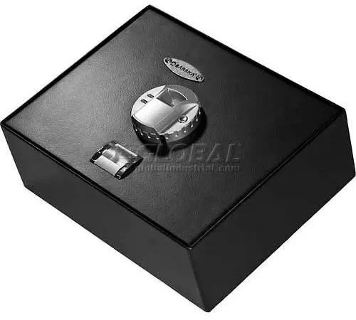 Barska Top Opening Biometric Safe Pistol Cabinet AX11556 - 14-3/4"W x 11-1/4"D x 5"H, Black