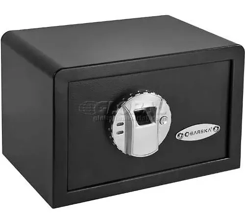 Barska Compact Biometric Pistol Safe AX11620 - 12"W x 8"D x 7-3/4"H, Black