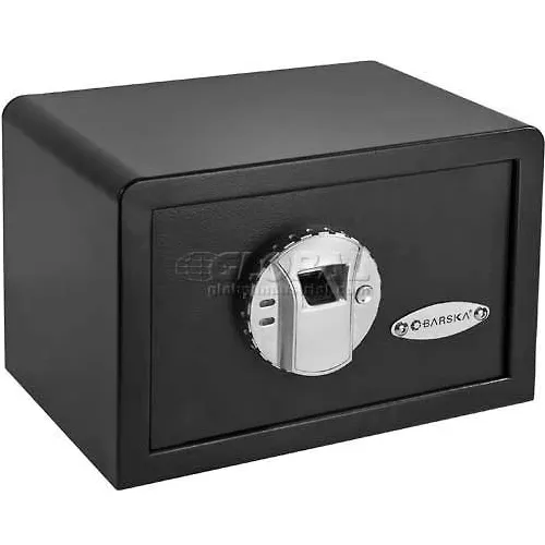 Barska Compact Biometric Pistol Safe AX11620 - 12"W x 8"D x 7-3/4"H, Black
