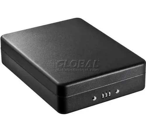 Barska Combination Compact Safe AX11678 - 7-3/4"W x 10"D x 2-3/4"H, Black